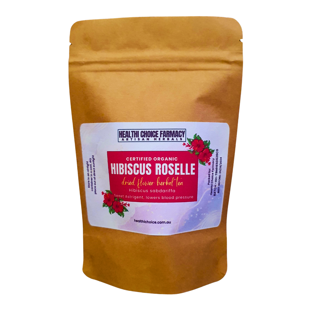 Hibiscus flower tea|Rosella Flower Crushed Organic|Hibiscus sabdariffa - Healthi Choice Farmacy