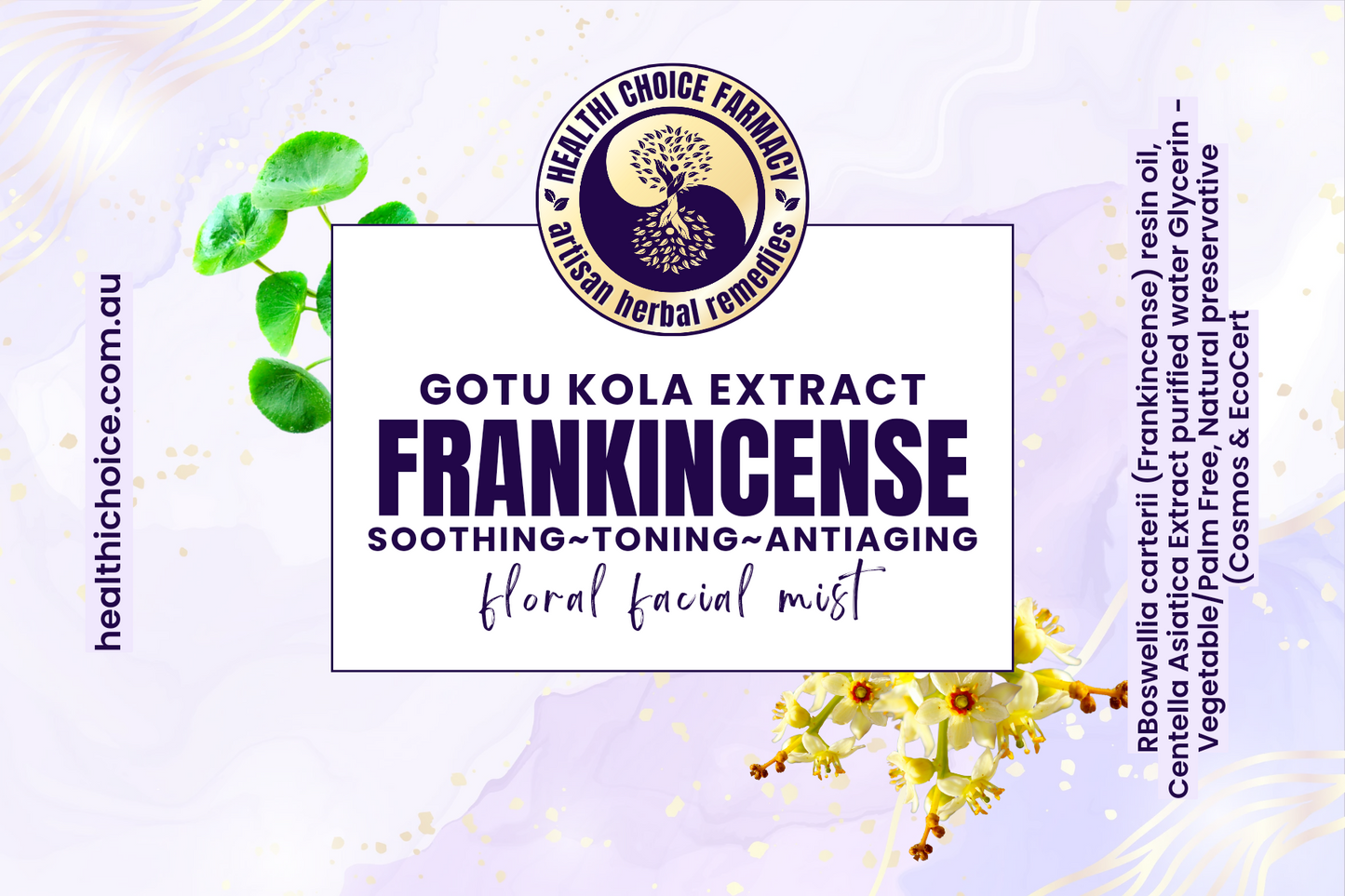Frankincense Floral Mist with Gotu Kola Extract - Healthi Choice Farmacy 