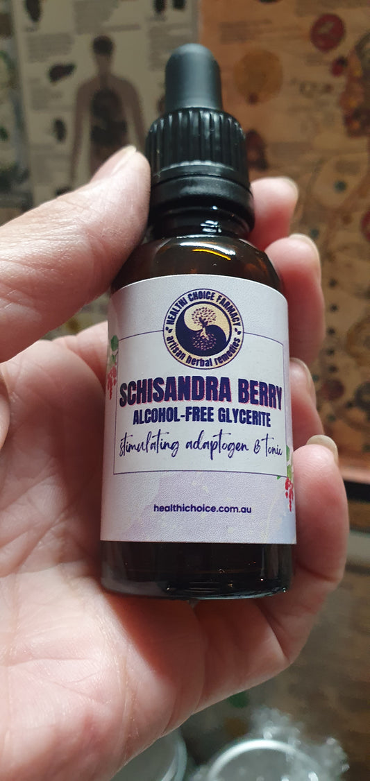 Schisandra Berry Alcohol-Free Liquid Extract, Organic Schisandra (Schisandra Chinensis) Dried Berry Glycerite Natural Herbal Supplement - Healthi Choice Farmacy 
