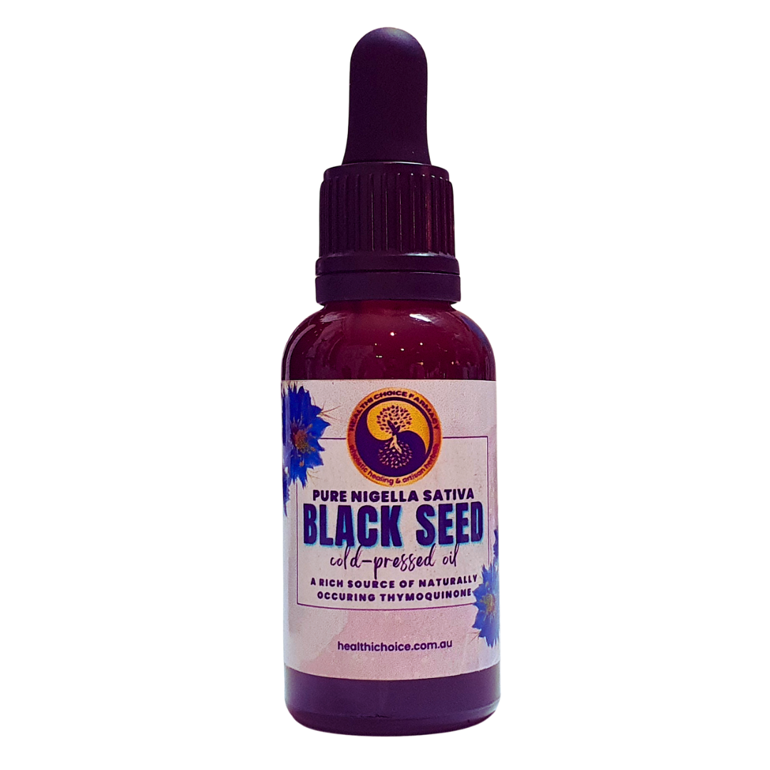 BLACK SEED OIL - Pure 100% Nigella Sativa Unfiltered Cold Pressed - Healthi Choice Farmacy 