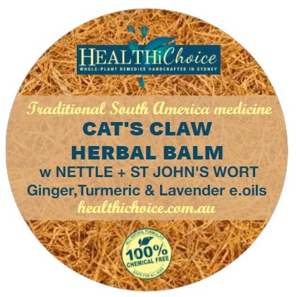 CATS CLAW + NETTLE + ST JOHN WORT Herbal Balm - Healthi Choice