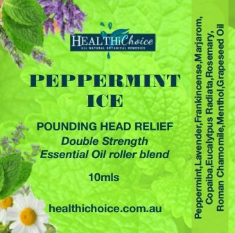 PEPPERMINT ICE - Pounding Head Relief Essential Oil blend - Healthi Choice