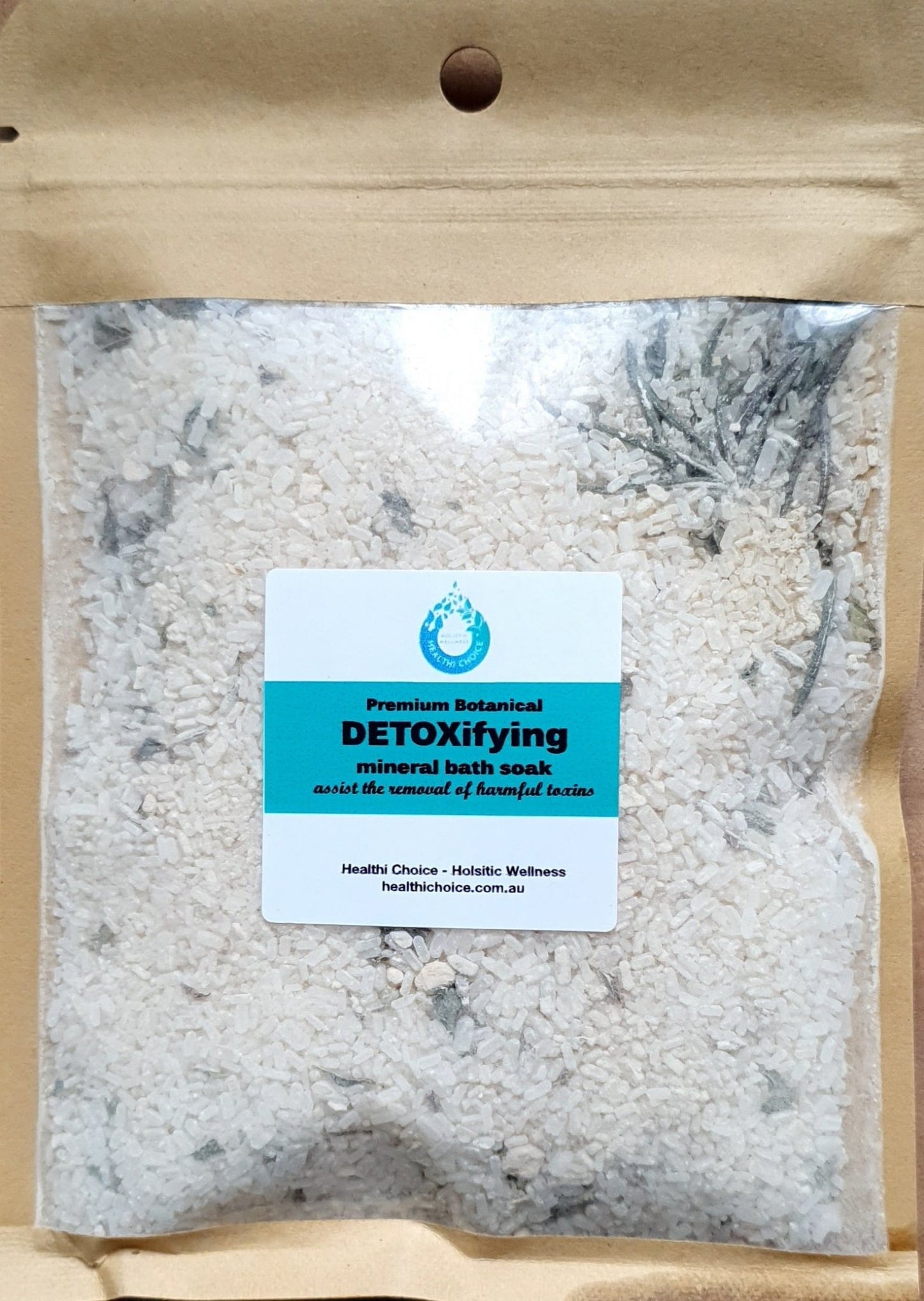 Premium Mineral and Botanical Detox Bath Salts formulated to assist toxin removal - Healthi Choice