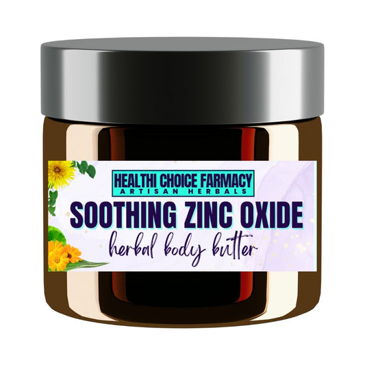 Soothing Zinc Oxide Herbal Hand and Body Butter - All-Natural Skin Relief Cream - Healthi Choice Farmacy