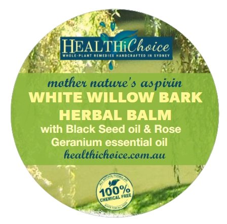 WHITE WILLOW BARK Herbal Balm - Nature's Aspirin - Healthi Choice